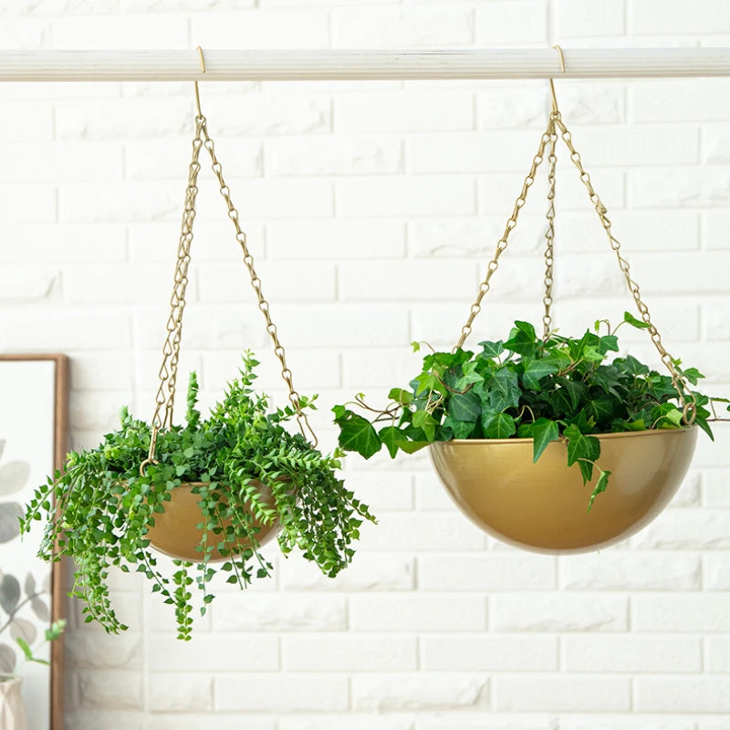Metal Hanging Chain Flower Basket