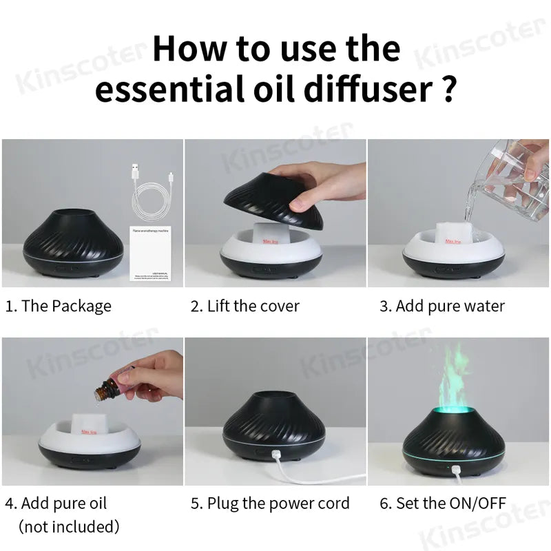 Kinscoter - Aroma Diffuser Essential Oil Lamp.